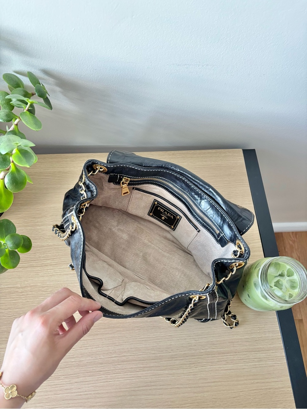 Prada Vitello Shine Shoulder Bag - Picture 6 of 9